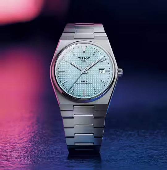 TISSOT PRX POWERMATIC WATCH (SILVER BLUE)