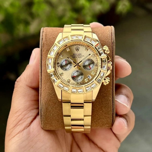 ROLEX RAINBOW CHRONOGRAPH WATCH (FULL GOLD)