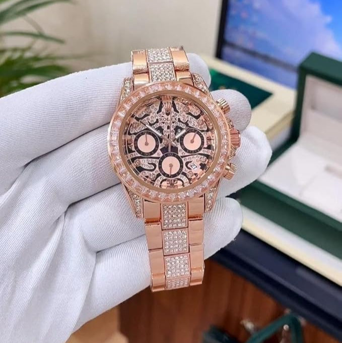 ROLEX TIGER CHRONOGRAPH WATCH CHAIN BELT(ROSE GOLD)