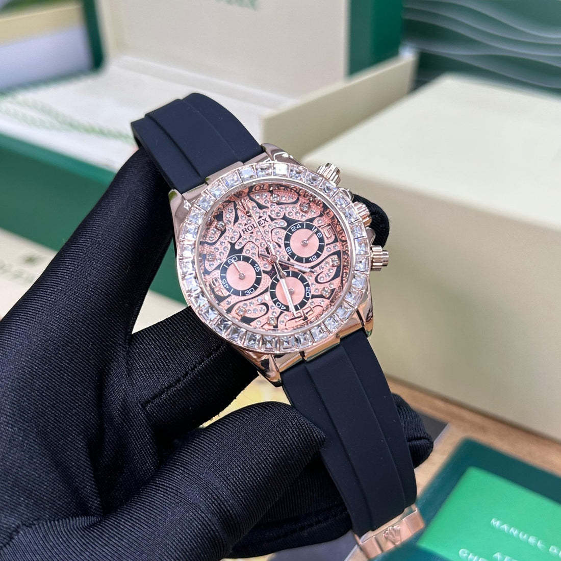 ROLEX EYE OF TIGER CHRONOGRAPH WATCH (ROSE GOLD)