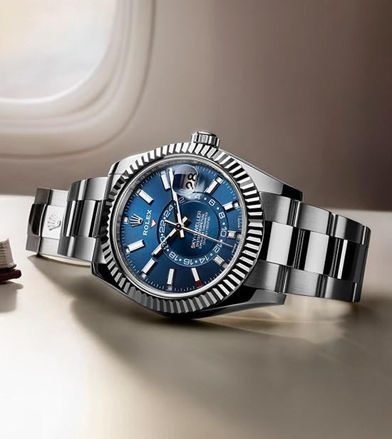 ROLEX SKY DWELLER SILVER BLUE (AUTOMATIC)