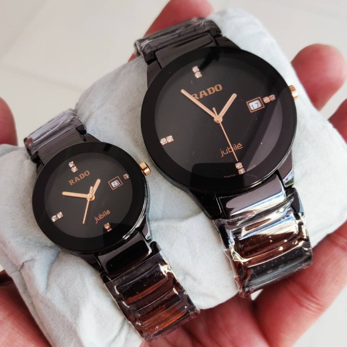 RADO JUBILE FULL BLACK (COUPLE WATCH)