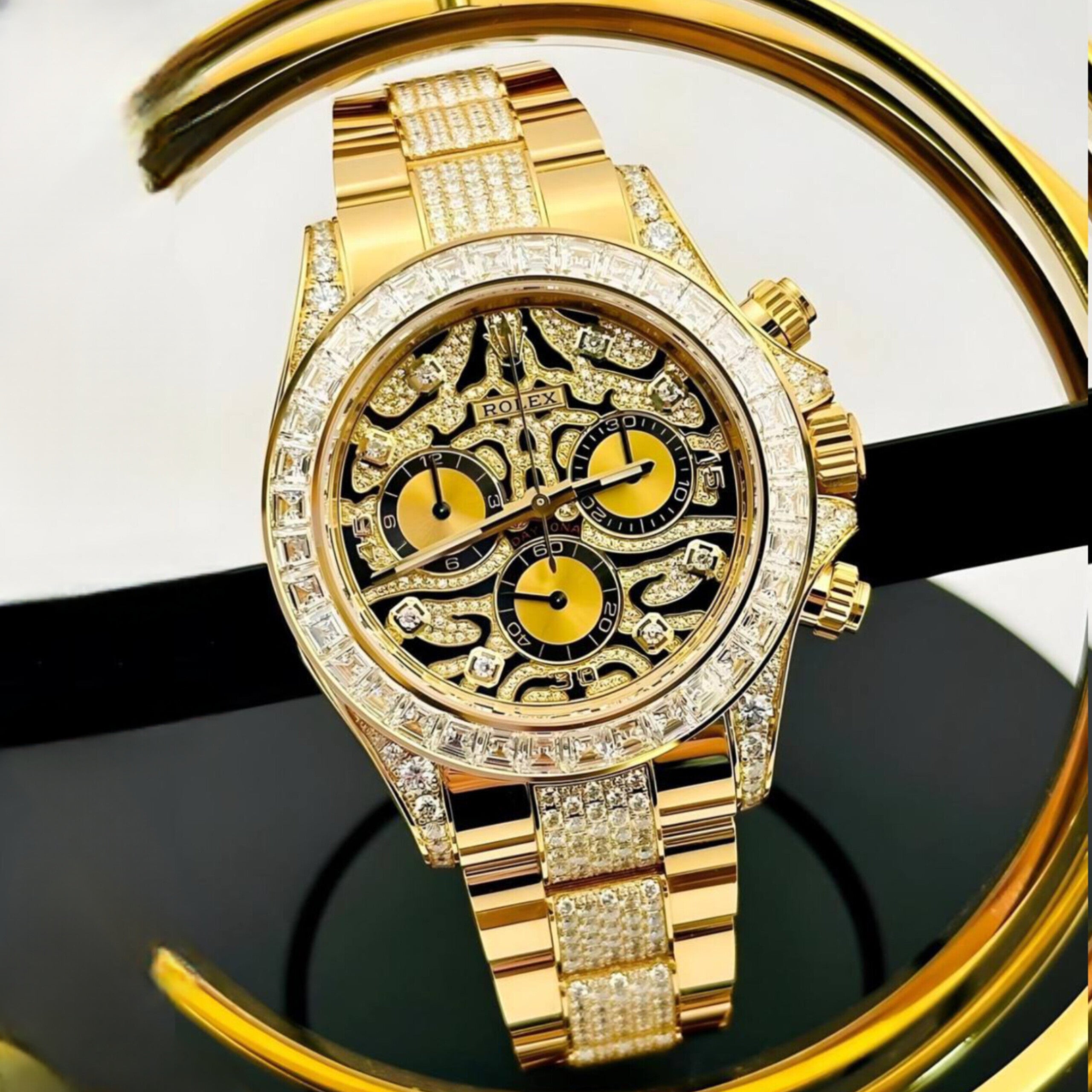 ROLEX TIGER CHRONOGRAPH WATCH CHAIN BELT(GOLD)