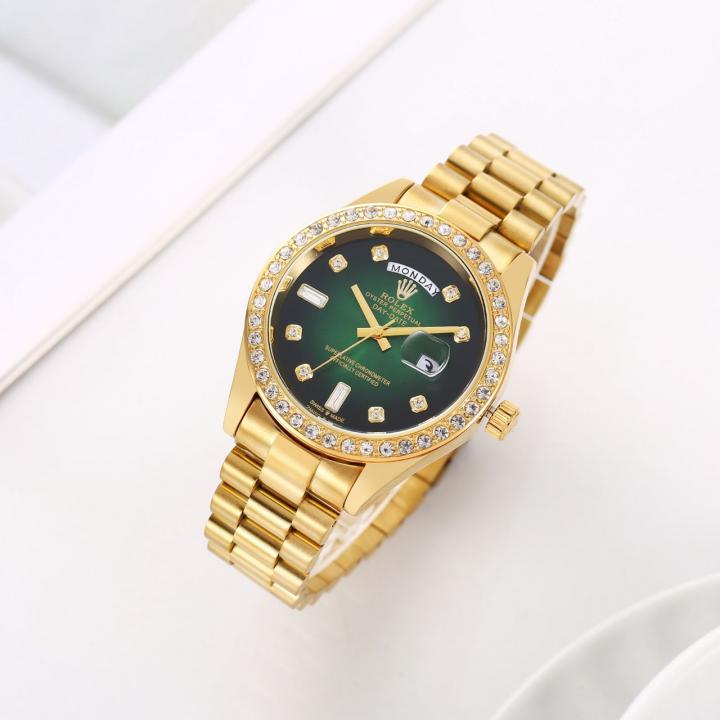 ROLEX DAY DATE GREEN GOLD DIAMOND (CELL MODEL)