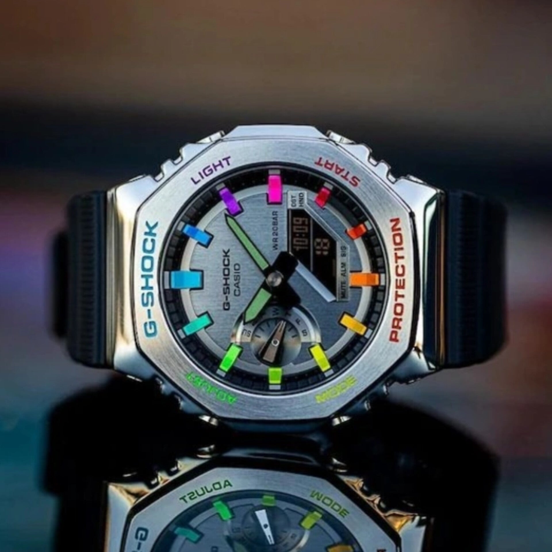 G SHOCK CASIO GBM-2100A RAINBOW WITH ORIGINAL BOX
