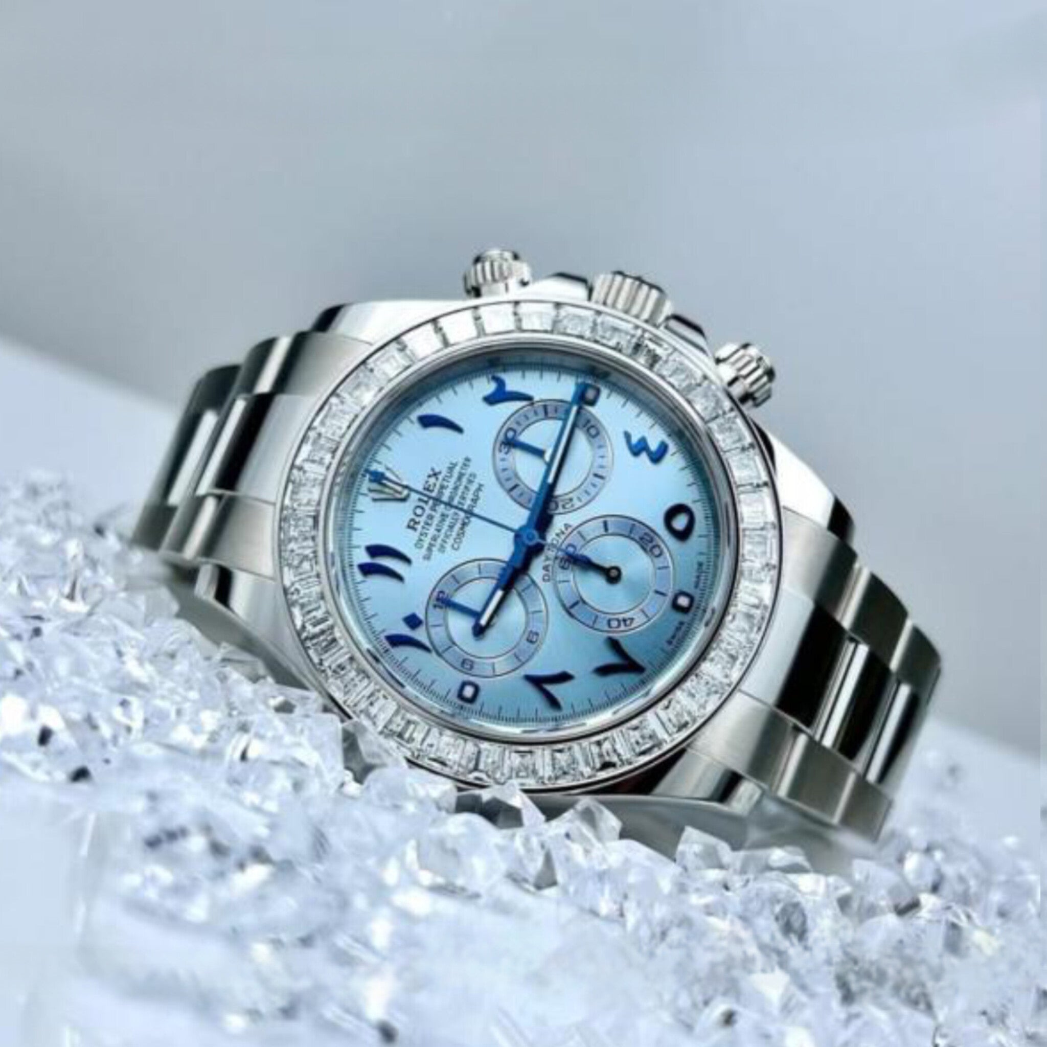 ROLEX DAYTONA ICE SILVER ARABIC (CELL MODEL)