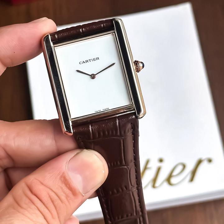 CARTIER TANK BROWN WHITE