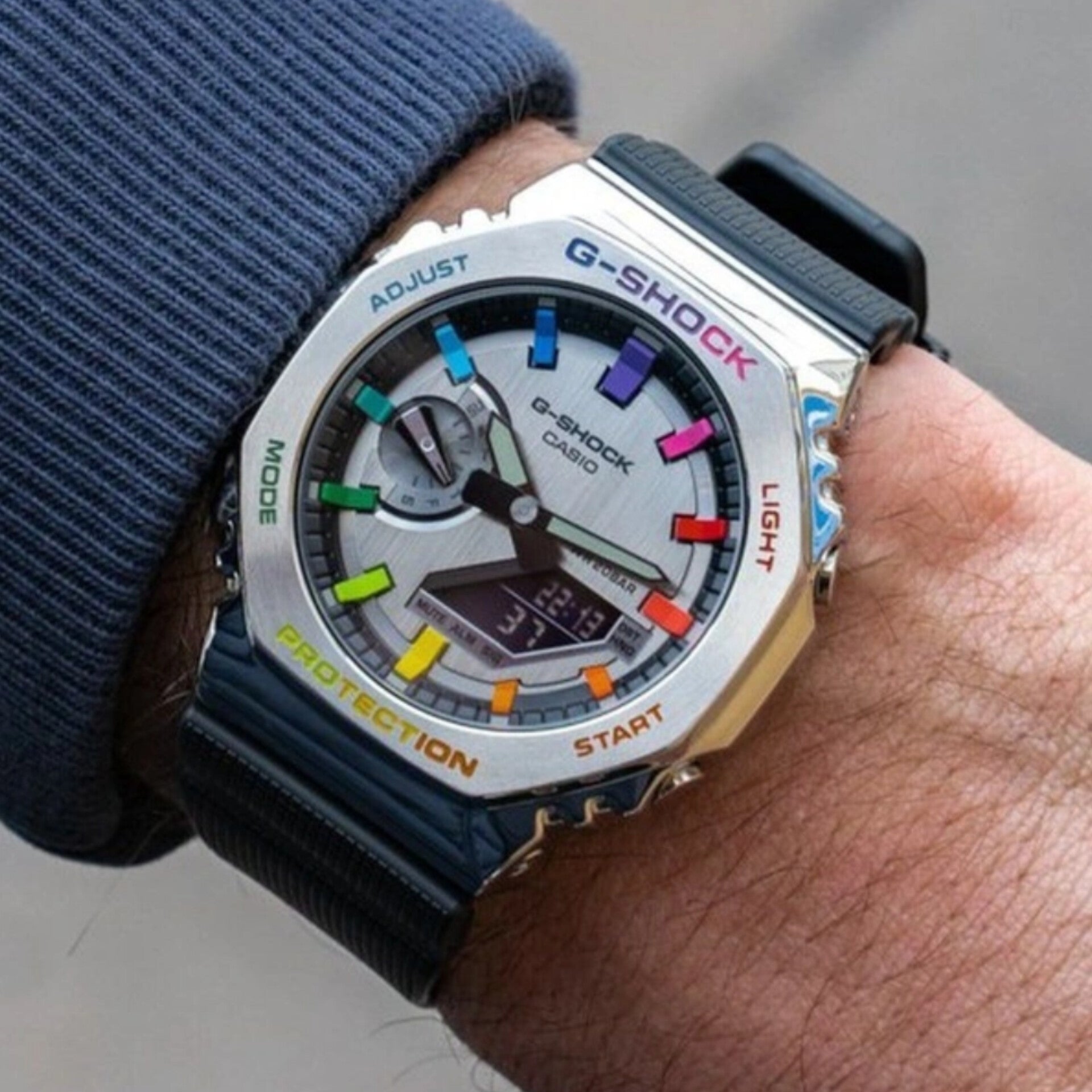 G SHOCK CASIO GBM-2100A RAINBOW WITH ORIGINAL BOX