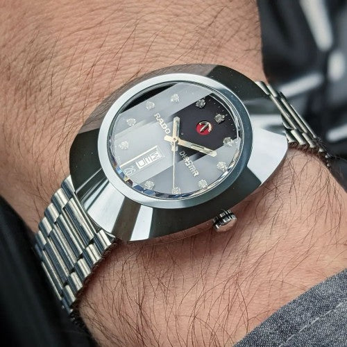 RADO DIASTAR DAY DATE SILVER BLACK (AUTOMATIC)