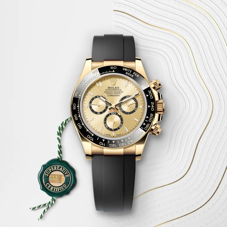 ROLEX DAYTONA GOLD BLACK (AUTOMATIC)