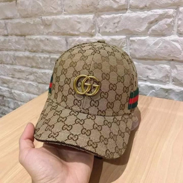GUCCI GG Leather Monogram Premium Unisex Cap With Safety Box