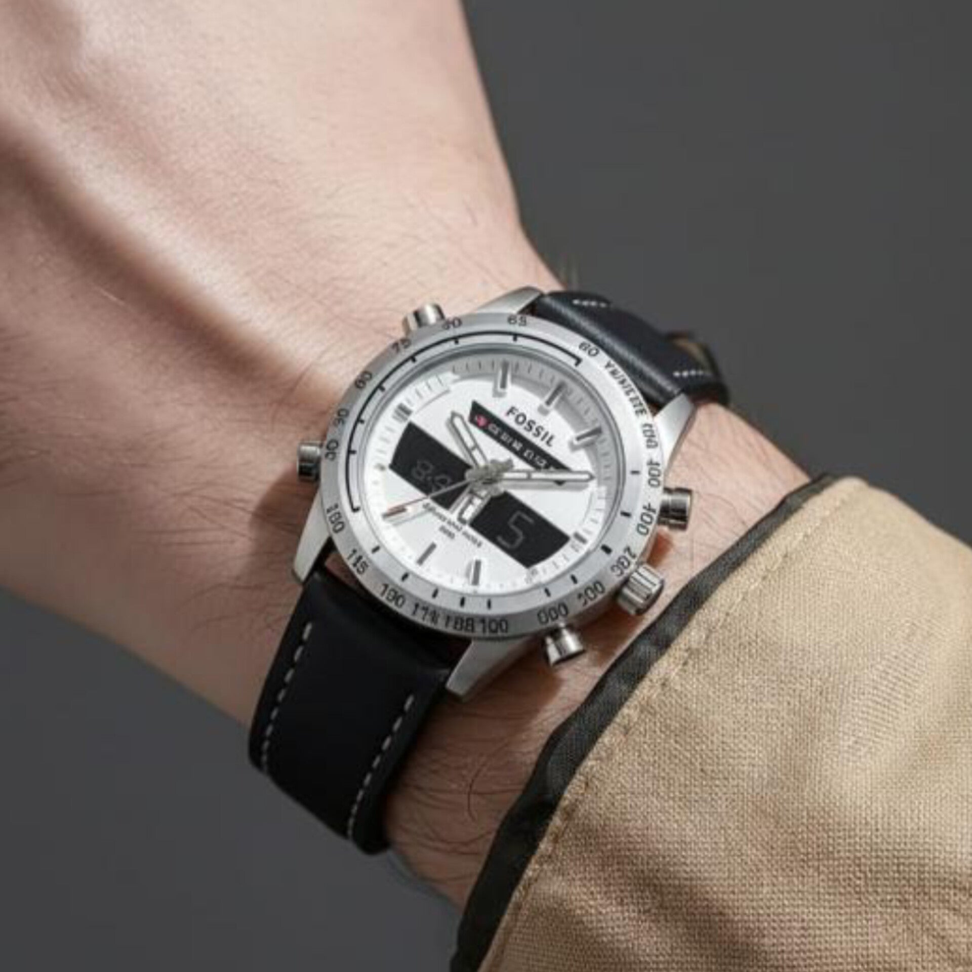FOSSIL ANALOGUE DIGITAL WATCH