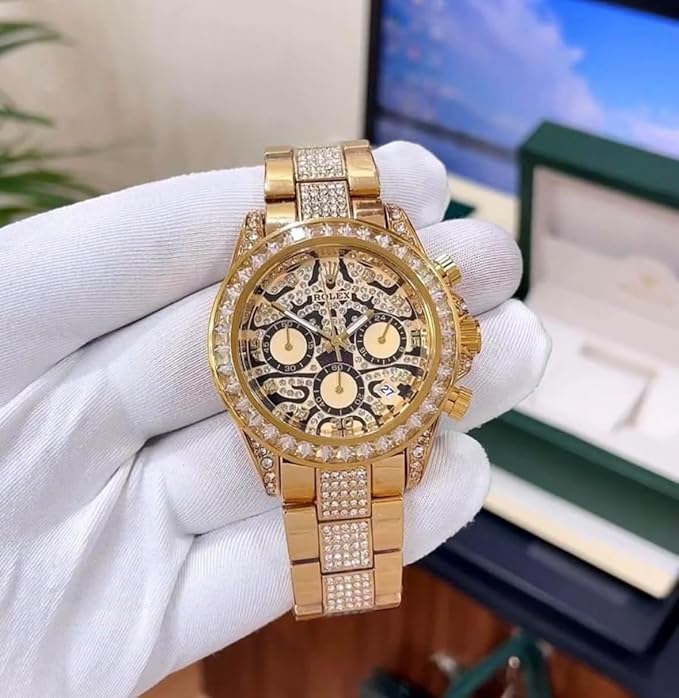 ROLEX TIGER CHRONOGRAPH WATCH CHAIN BELT(GOLD)