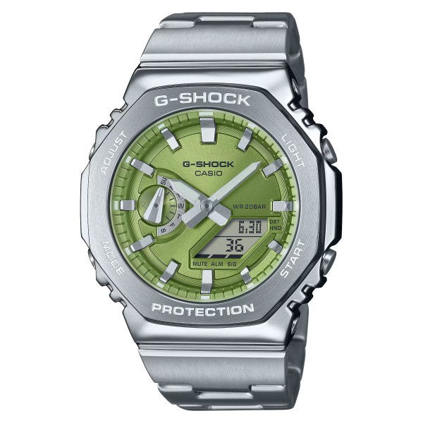G-SHOCK GM-2110D-3AER METAL WATCH (SILVER GREEN) WITH ORIGINAL METAL BOX