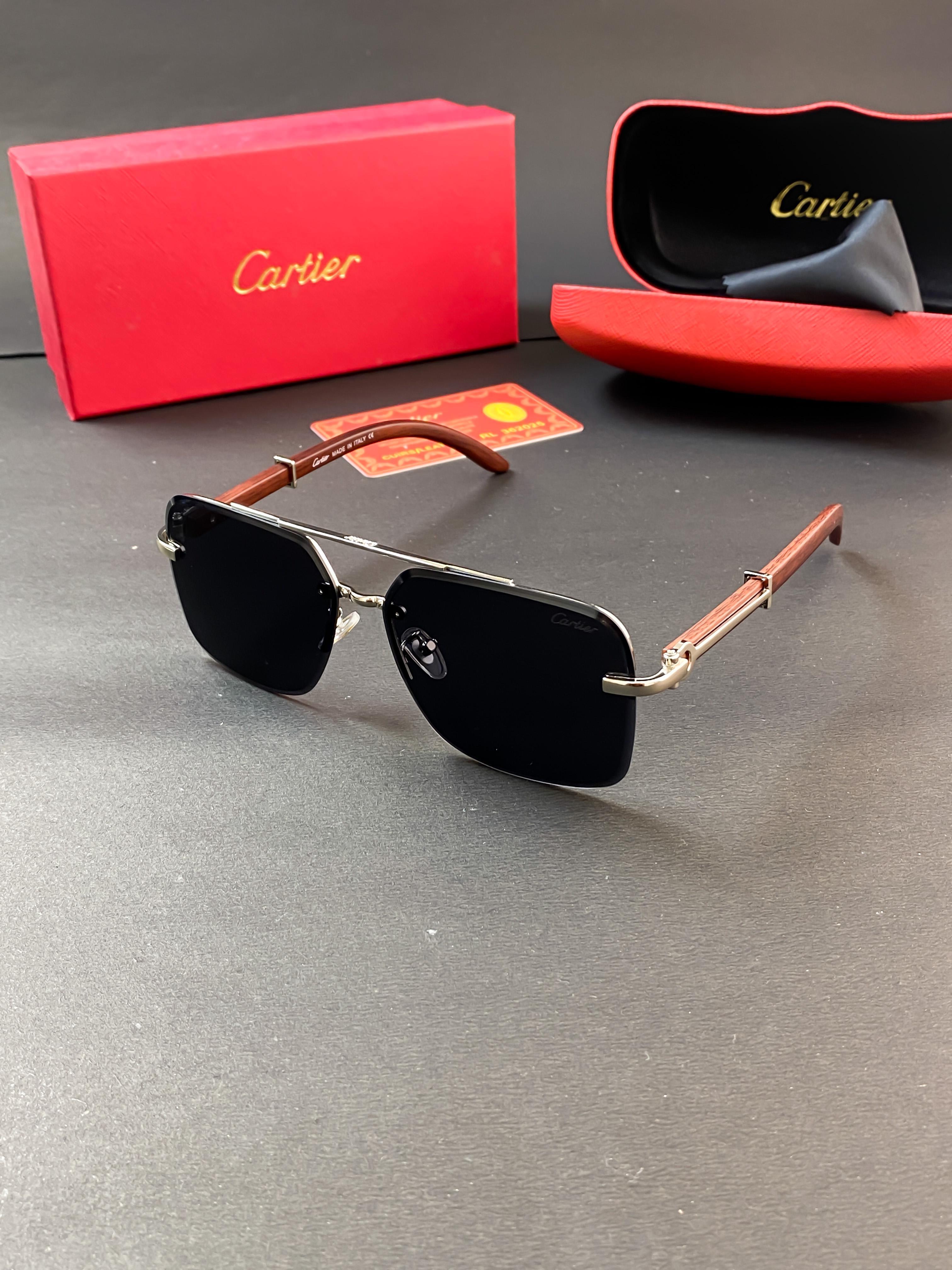 CARTIER SUNGLASSES WITH ORIGINAL BOX AND KIT
