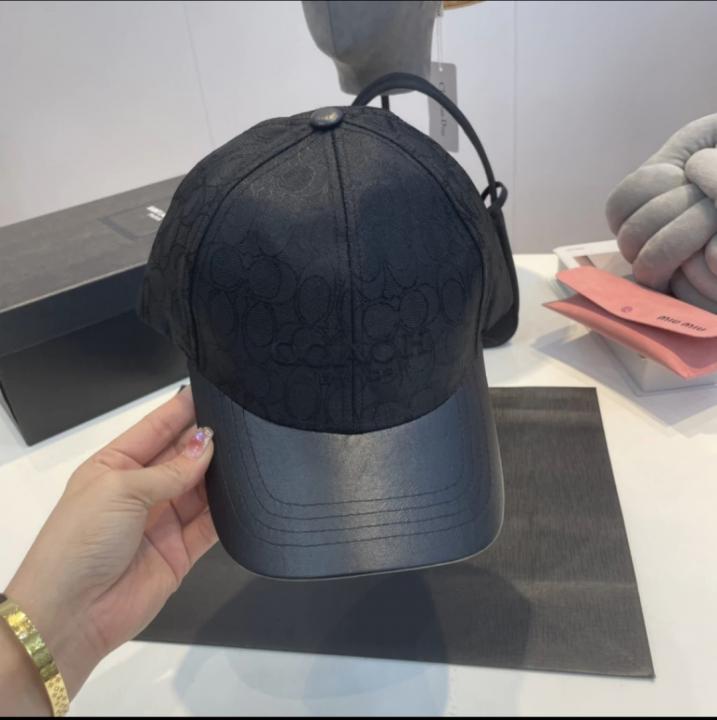 COACH NEW YORK MONOGRAM BLACK LOGO PREMIUM UNISEX CAP WITH SAFETY BOX