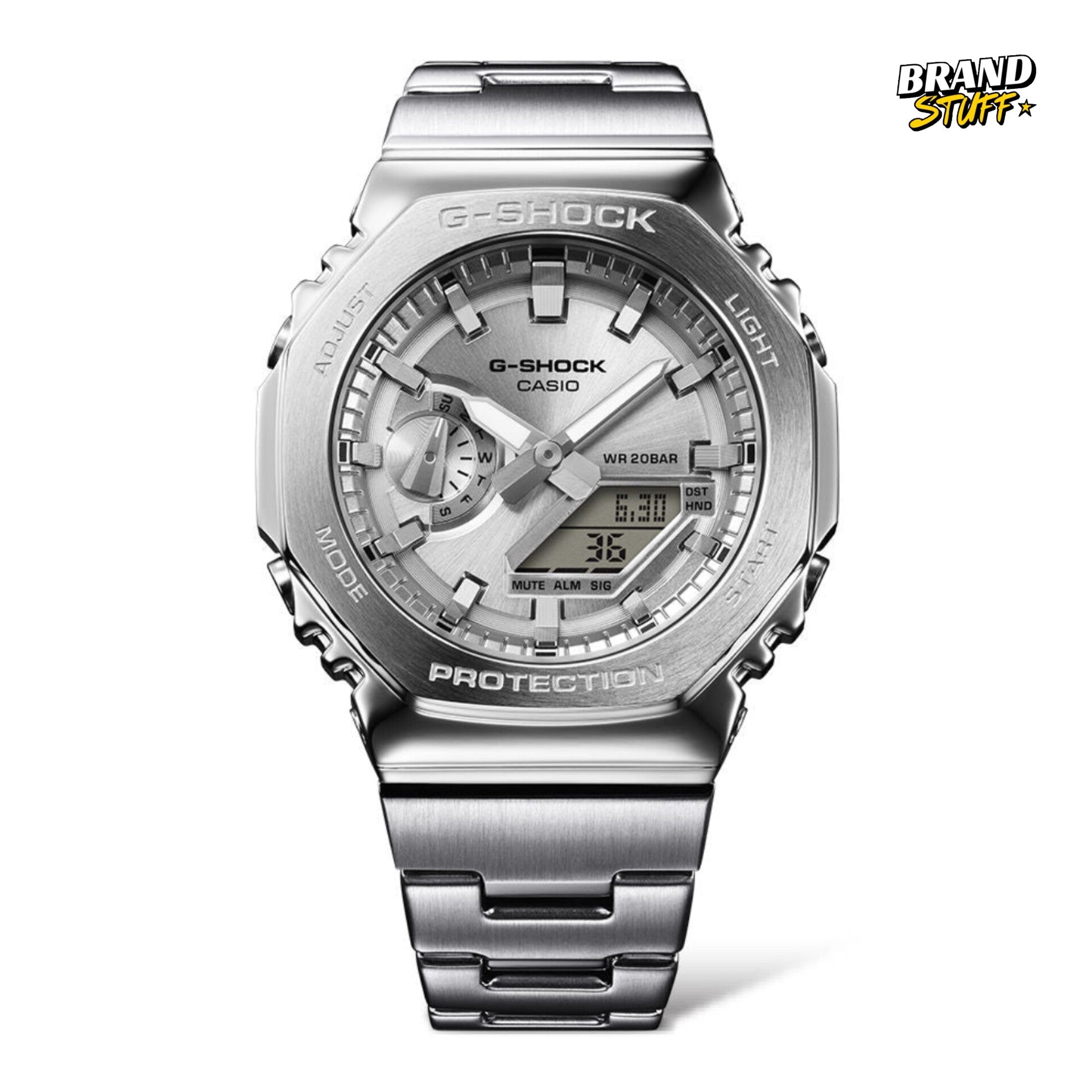 G-SHOCK GM-2110D-3AER METAL WATCH (SILVER) WITH ORIGINAL METAL BOX