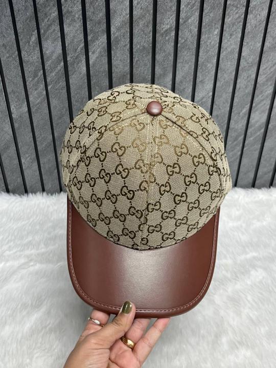 Gucci GG Leather Monogram Premium Unisex Cap With Safety Box