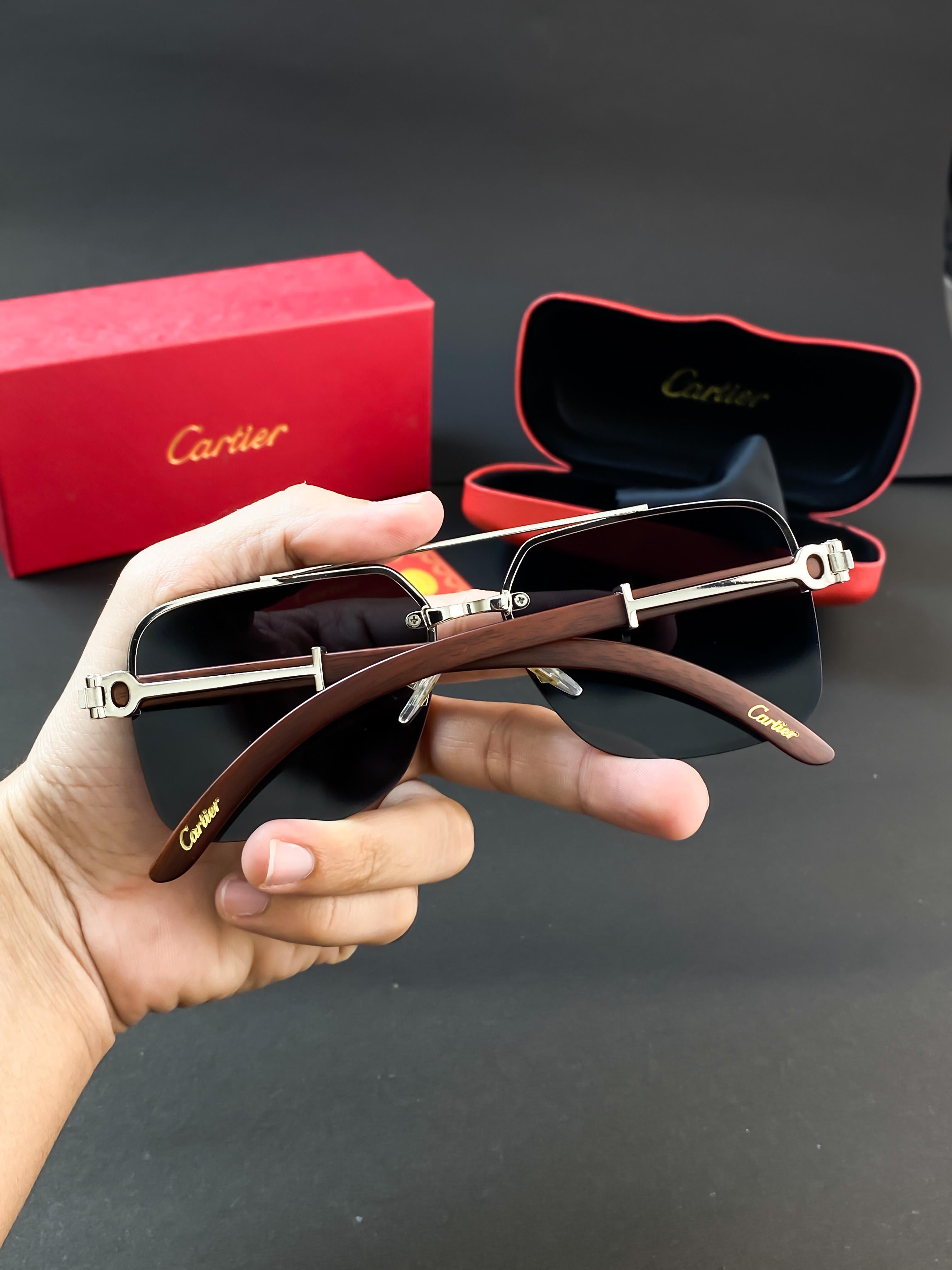 CARTIER SUNGLASSES WITH ORIGINAL BOX AND KIT