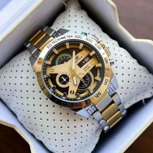 EDIFICE CASIO EFR-540 SILVER GOLD WATCH