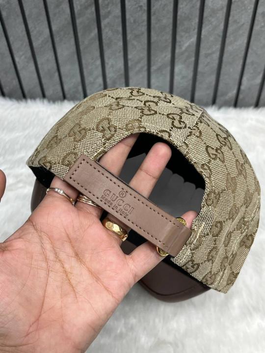 Gucci GG Leather Monogram Premium Unisex Cap With Safety Box