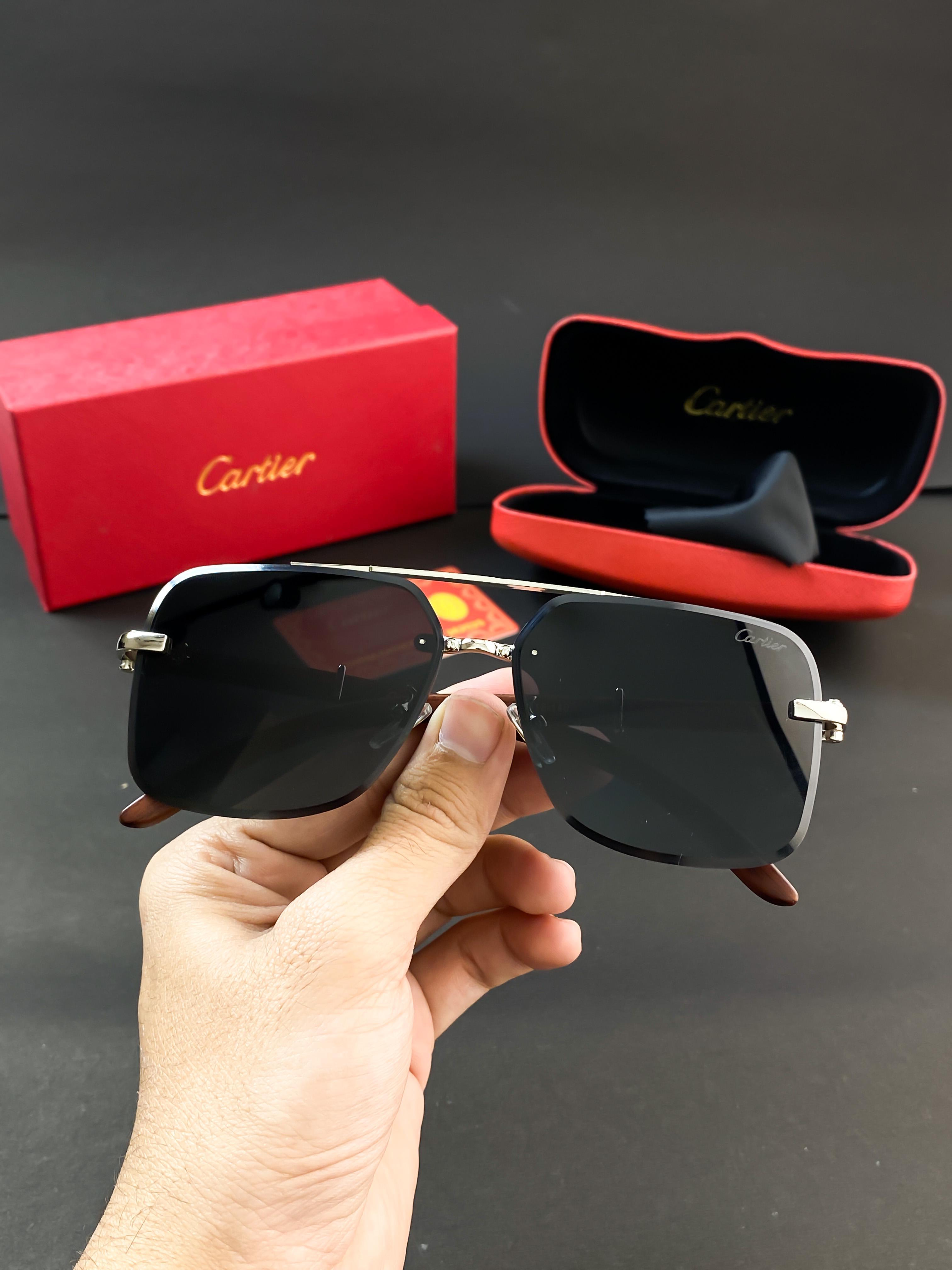 CARTIER SUNGLASSES WITH ORIGINAL BOX AND KIT