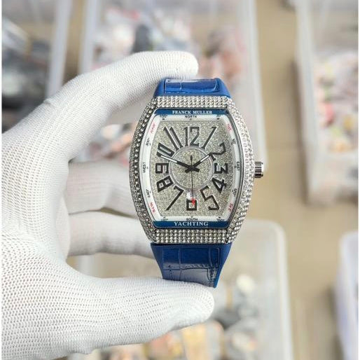 FRANCK MULLER ROSE SILVER BLUE DIAMOND
