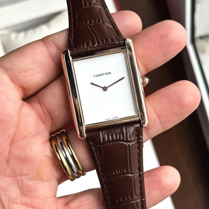 CARTIER TANK BROWN WHITE