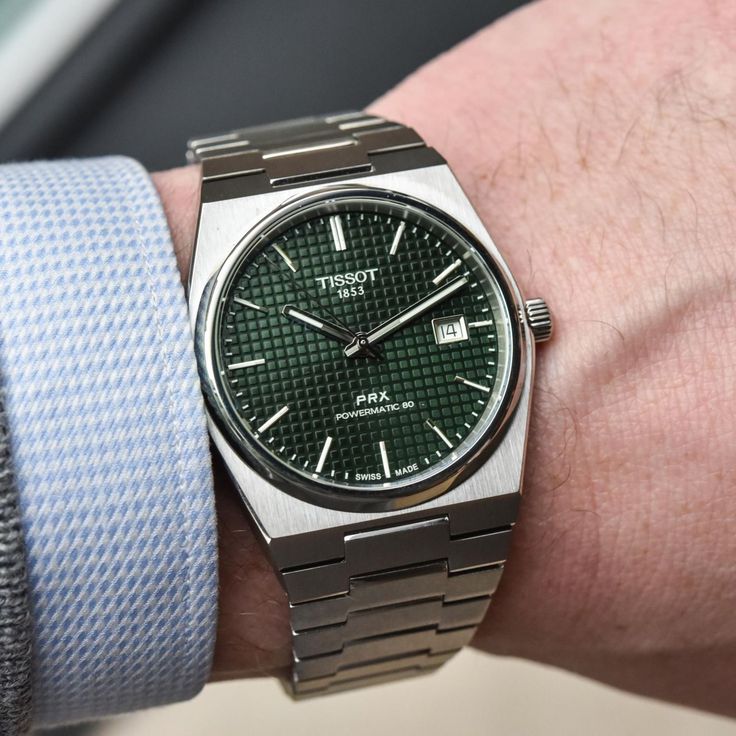 TISSOT PRX POWERMATIC WATCH (SILVER GREEN)