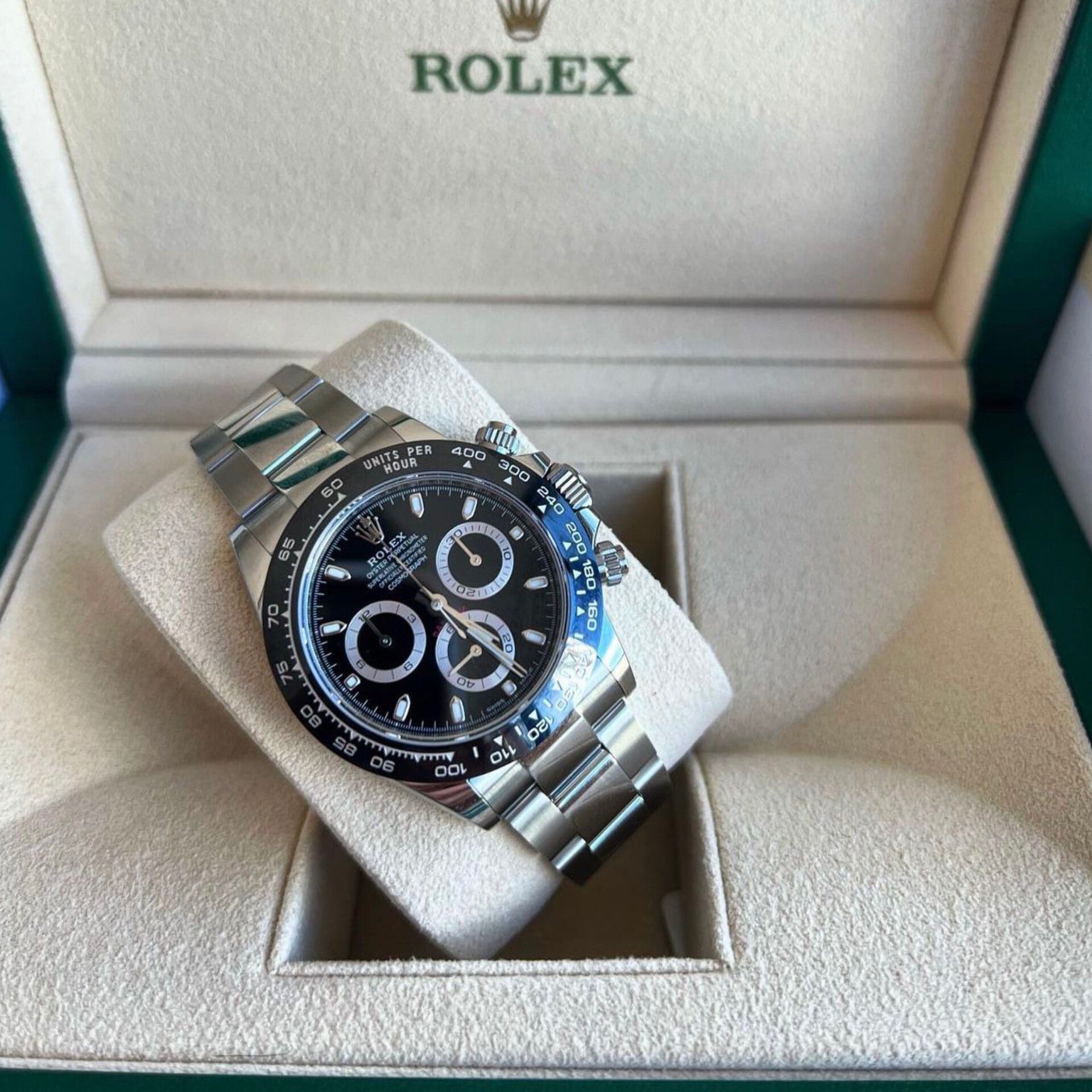ROLEX DAYTONA SILVER BLACK (AUTOMATIC)