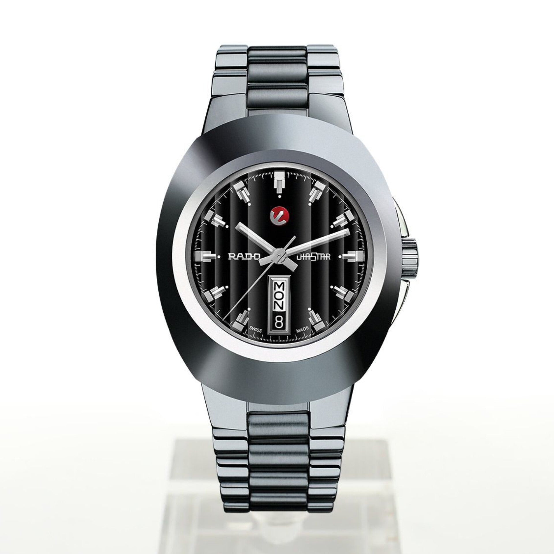 RADO DIASTAR DAY DATE SILVER BLACK (AUTOMATIC)