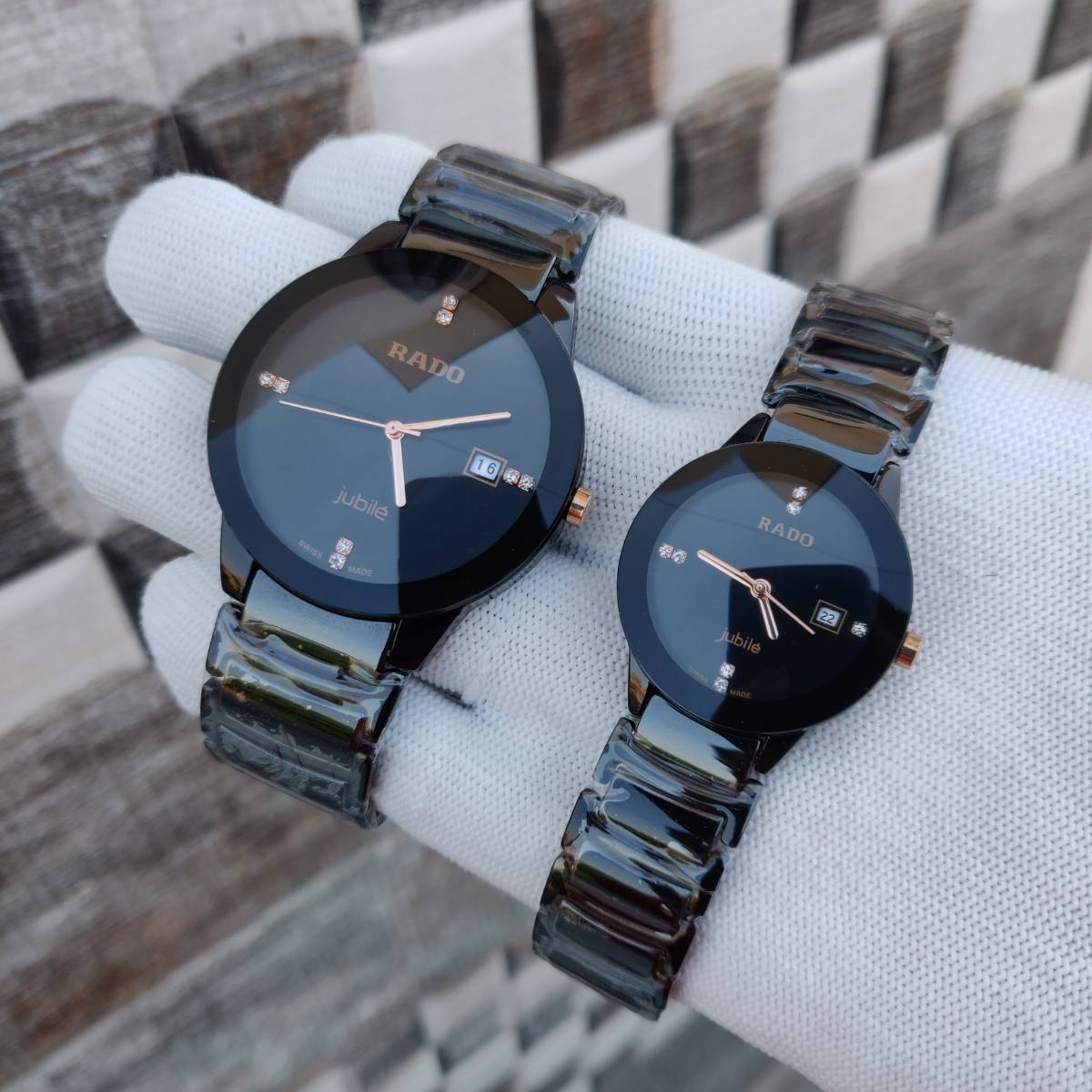 RADO JUBILE FULL BLACK (COUPLE WATCH)