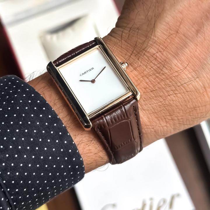 CARTIER TANK BROWN WHITE