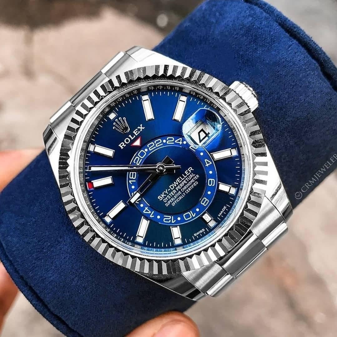 ROLEX SKY DWELLER SILVER BLUE (AUTOMATIC)