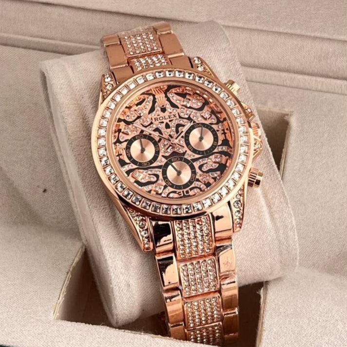 ROLEX TIGER CHRONOGRAPH WATCH CHAIN BELT(ROSE GOLD)