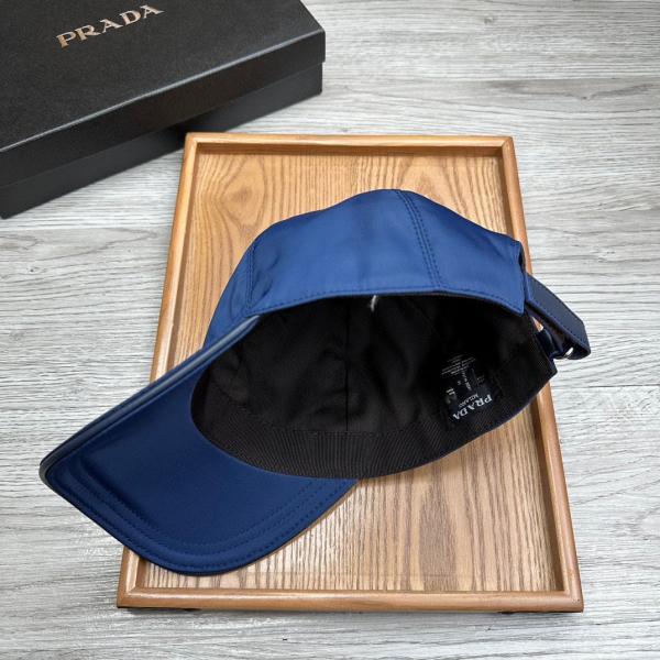 Prada Re Edition Nylon Blue Front Logo Premium Unisex Cap (With Prada Polly Bag)