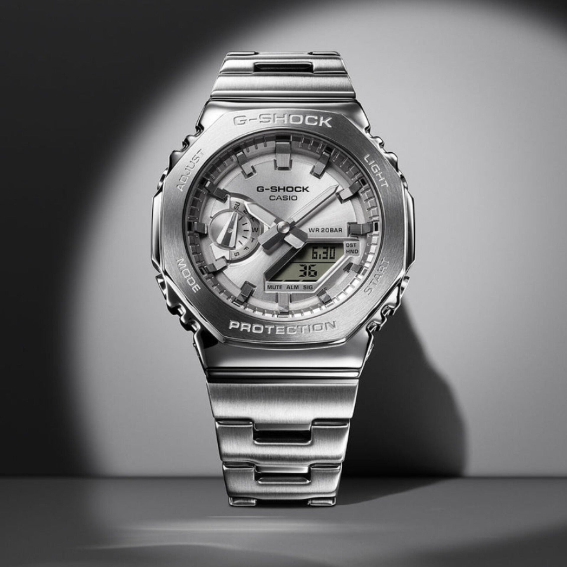 G-SHOCK GM-2110D-3AER METAL WATCH (SILVER) WITH ORIGINAL METAL BOX