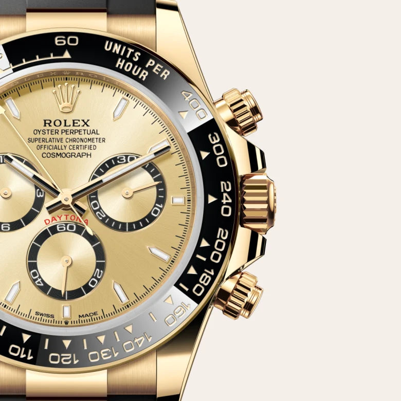 ROLEX DAYTONA GOLD BLACK (AUTOMATIC)