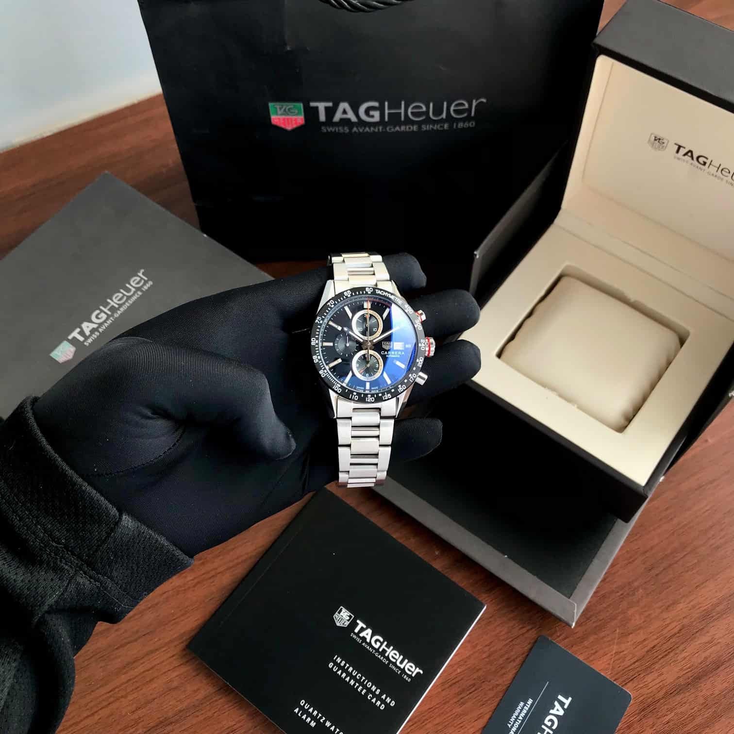 TAG HEUER CALIBAR 16 SILVER BLACK (JAPAN OG MACHINE)