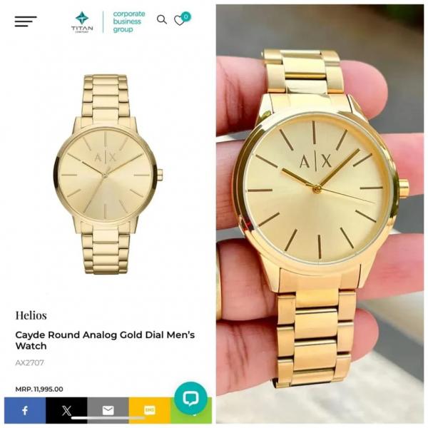 ARMANI EXCHANGE GOLD