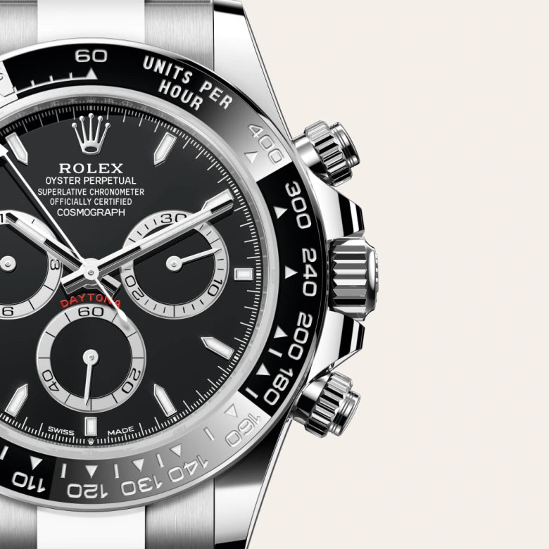 ROLEX DAYTONA SILVER BLACK (AUTOMATIC)