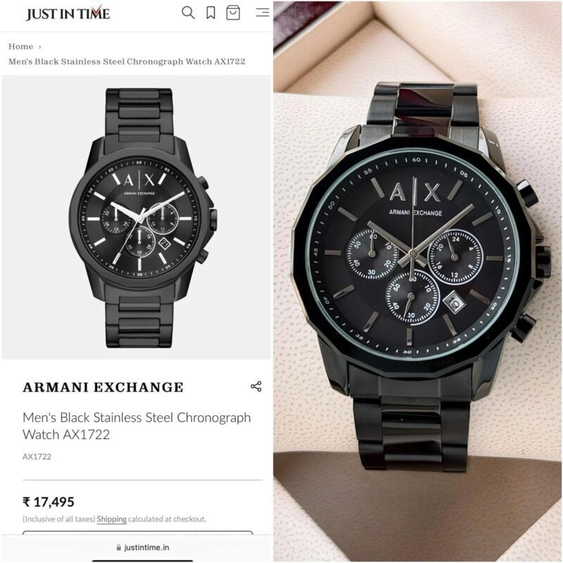 ARMANI EXCHANGE CHRONOGRAPH FULL BLACK