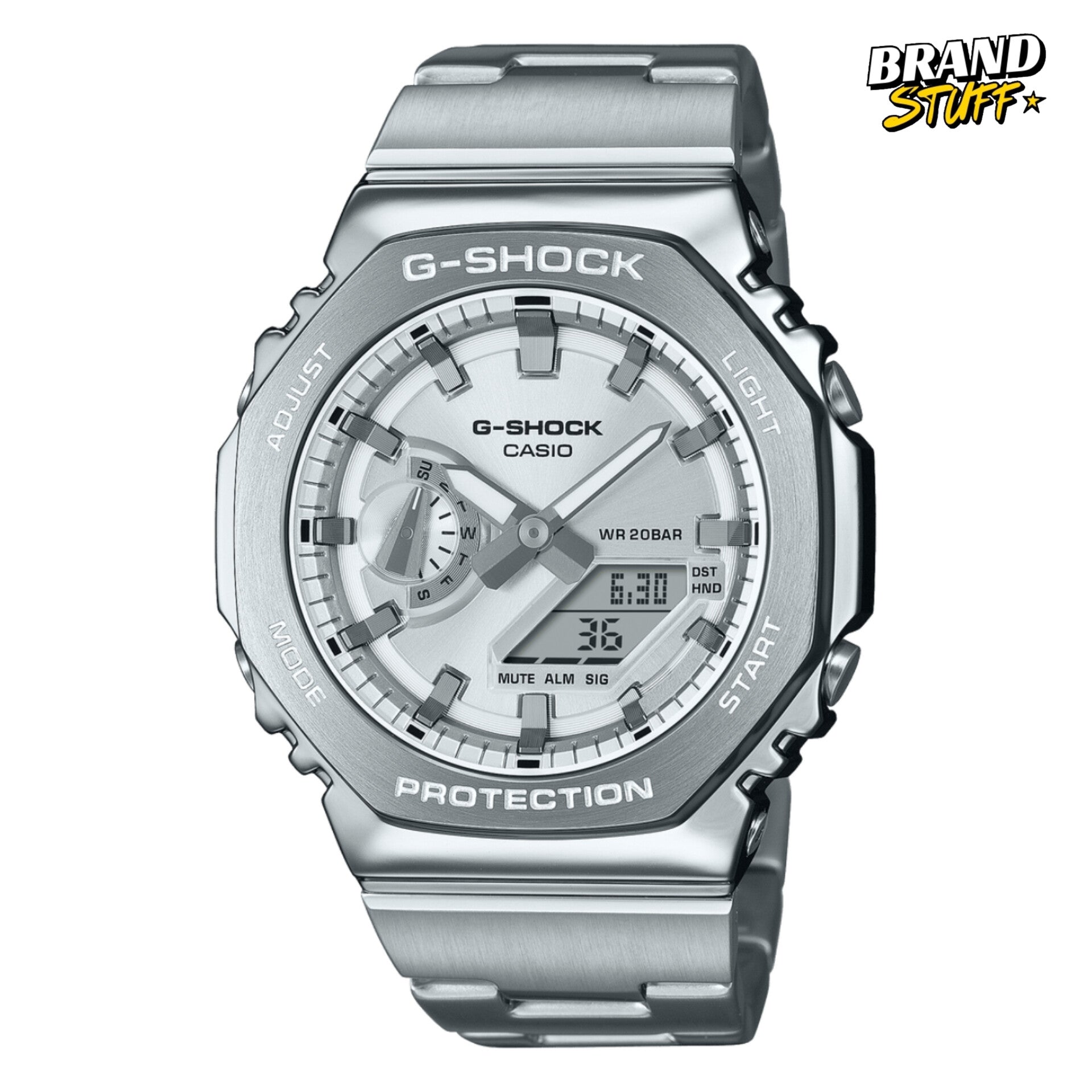 G-SHOCK GM-2110D-3AER METAL WATCH (SILVER) WITH ORIGINAL METAL BOX