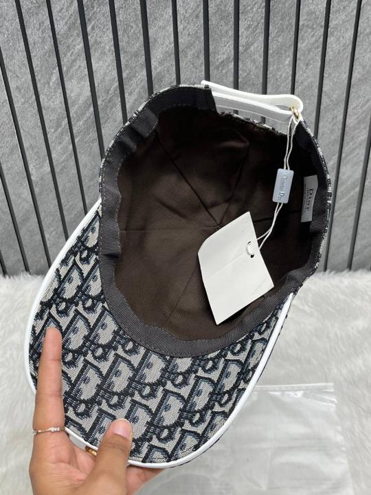 Christian Dior Black Monogram Premium Unisex Cap With Brand Polly Bag