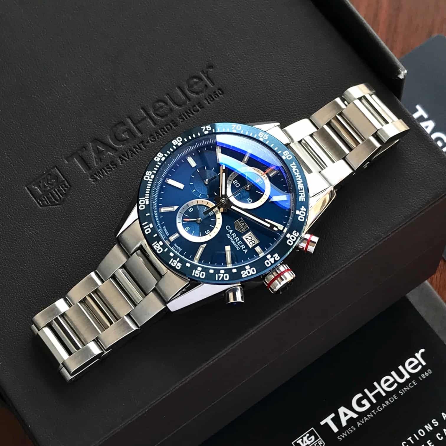 TAG HEUER CALIBAR 16 SILVER BLUE (JAPAN OG MACHINE)
