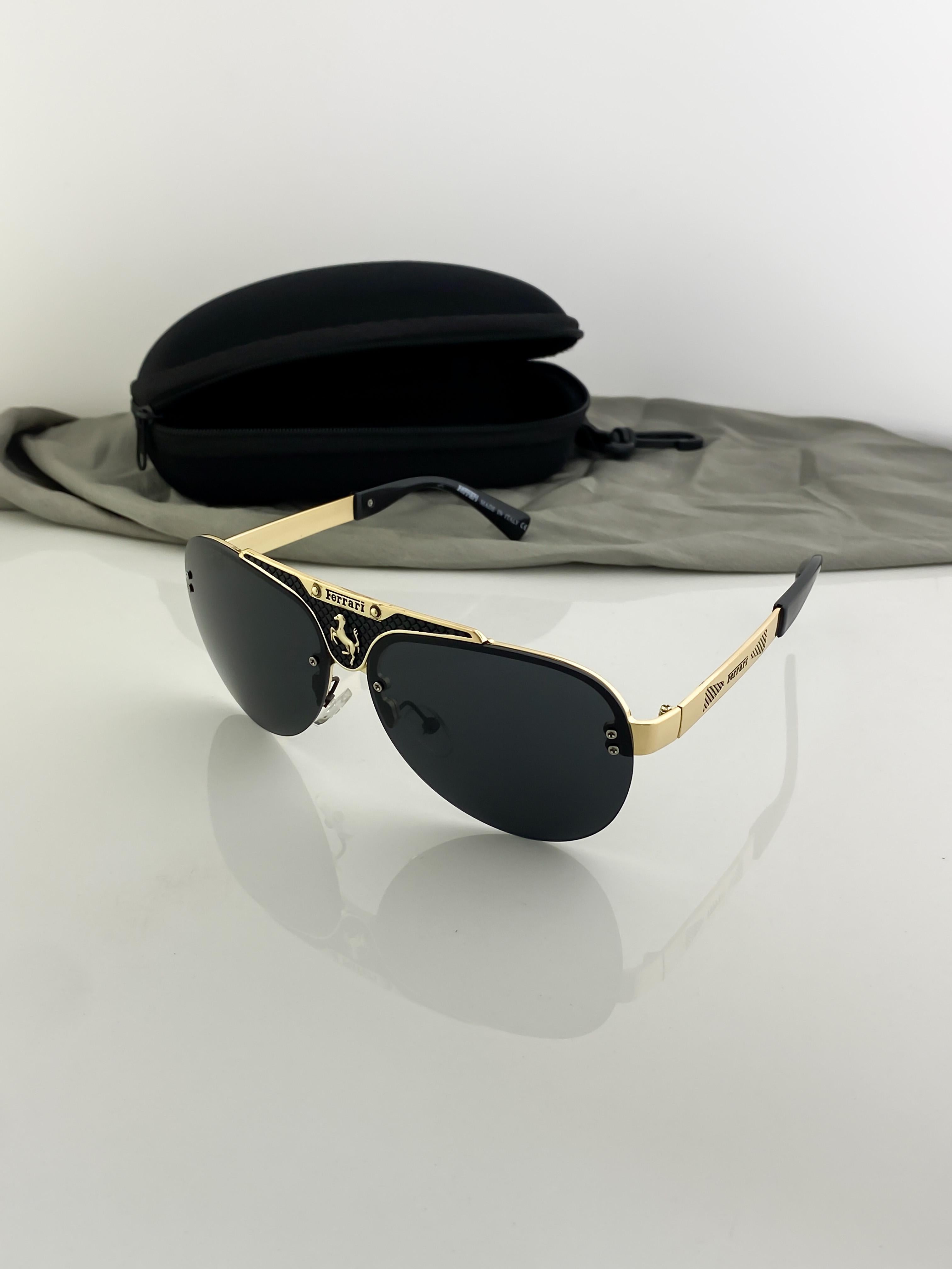FERRARI SUNGLASSES WITH ORIGINAL BOX AND KIT