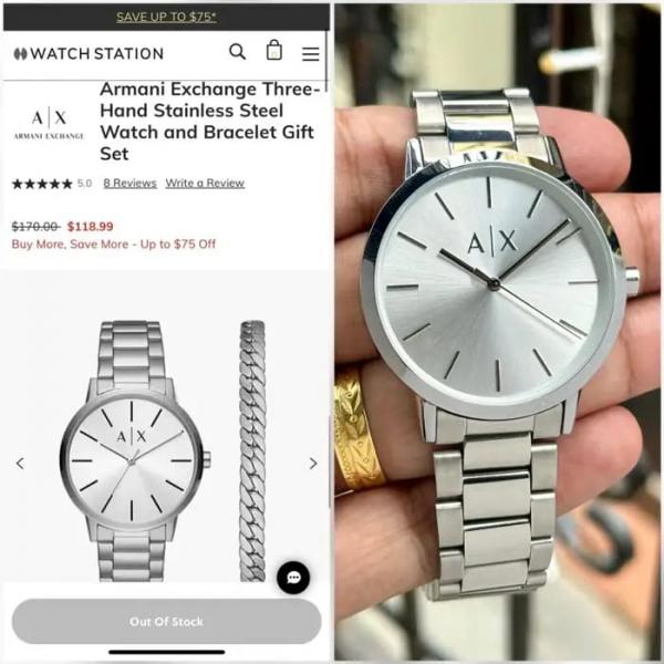 ARMANI EXCHANGE SILVER