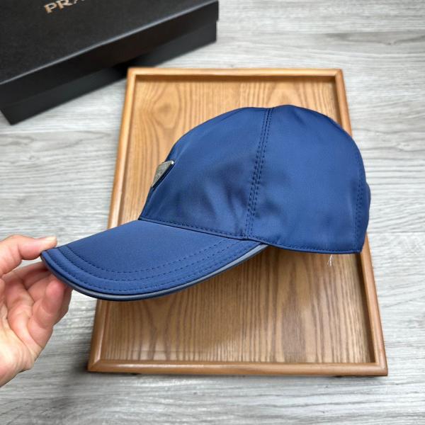 Prada Re Edition Nylon Blue Front Logo Premium Unisex Cap (With Prada Polly Bag)