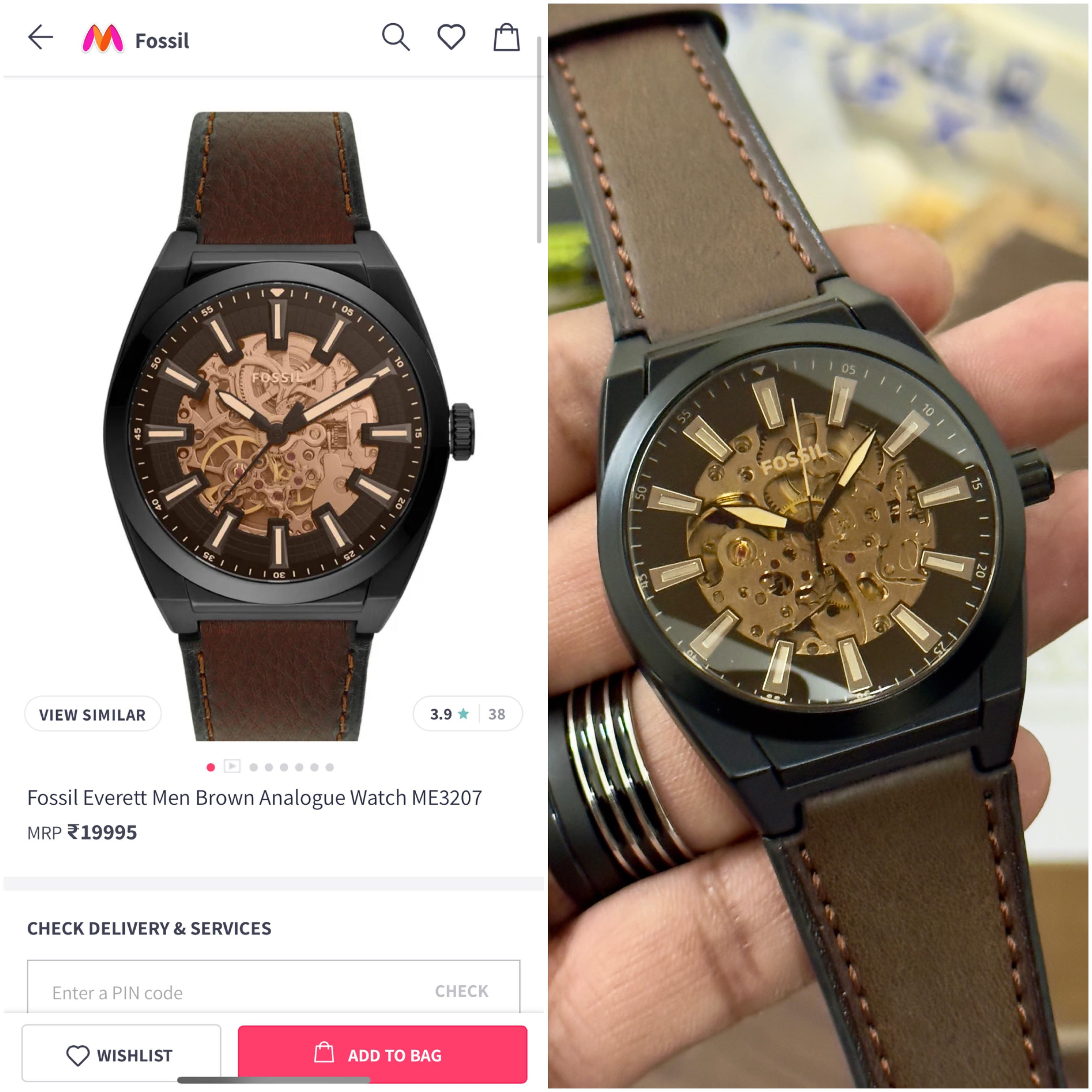 FOSSIL EVERETT BROWN (AUTOMATIC)