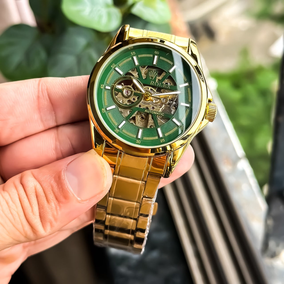 ROLEX CLASSIC GOLD GREEN (AUTOMATIC)